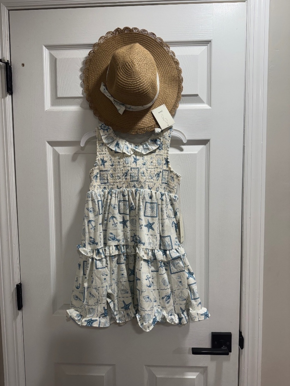 Girls dress with matching hat